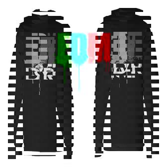 Cute Edm Cool Edm Lover Rave ホワイトインク 長袖Tシャツ - Kawaiitshirt