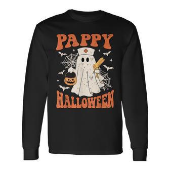 Cute Boo Ghost Nurses Pappy Halloween Obgyn Speculum Long Sleeve T-Shirt - Thegiftio UK