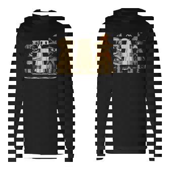 Cute Halloween Dogs Ghost Witch Mummy Costume Long Sleeve T-Shirt - Thegiftio