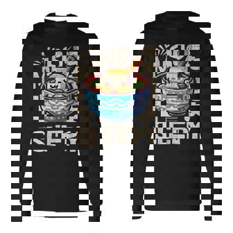 Cute Miso Sleepy Japanese Food Pun Long Sleeve T-Shirt - Thegiftio