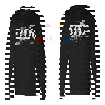 Dada Of The Birthday Boy Space Astronaut 1St Birthday Family Long Sleeve T-Shirt - Thegiftio