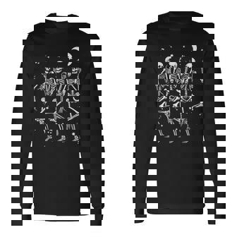 Dancing Skeletons Halloween Skeleton Dance Halloween Long Sleeve T-Shirt | Seseable FR