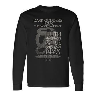 Dark Goddess Tour Nyx Lilith Hecate Morrigan Snake Long Sleeve T-Shirt - Monsterry