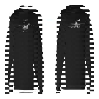 DasDirk A350 Passenger Plane Airliner Small Long Sleeve T-Shirt | Mazezy