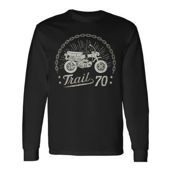 Dax Trail70 Ct70 Vintage Moped Motorbike Retro Long Sleeve T-Shirt - Thegiftio