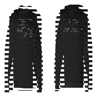 Deep House Music Art Minimalist Design For DJ Raver EDM Long Sleeve T-Shirt | Mazezy