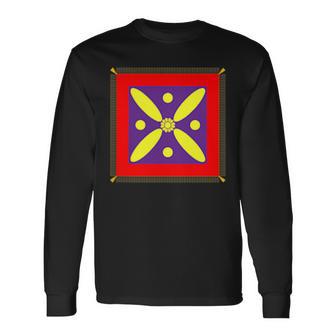 Derafsh Kaviani Lotus Flower Iranian History Flag Badge Long Sleeve T-Shirt - Thegiftio UK
