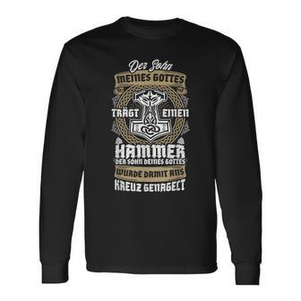 Derohn Meines Gottes Trägt Einen Hammer Wikinger Odin Langarmshirts - Geschenkecke
