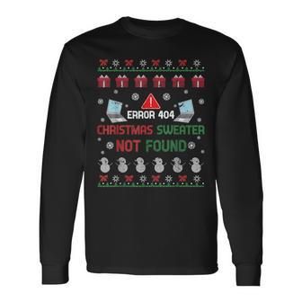 Desarrollador Programador Coder Christmasanta Ugly Christmas Camiseta de manga larga - Regaloses