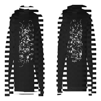 Deutscherchäferhund Langhaar Hund Igp Portrait Hunde Langarmshirts - Geschenkecke