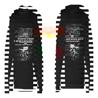 Deutschland Aufgewachsen Italienischen Wurzeln Italien Langarmshirts - Seseable