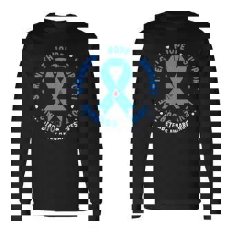 Diabetes Awareness Month Blue Love Ribbon Support T1d T2d Long Sleeve T-Shirt | Seseable CA