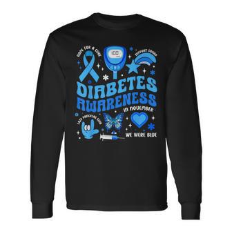 Diabetes Awareness Toddler Ribbon T1d Support Warrior Squad Long Sleeve T-Shirt - Thegiftio UK