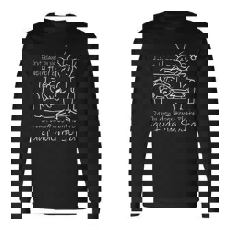 Die Mit Dem Hund Chillt -Pruch Für Frauchen Hunde Hund Langarmshirts - Geschenkecke