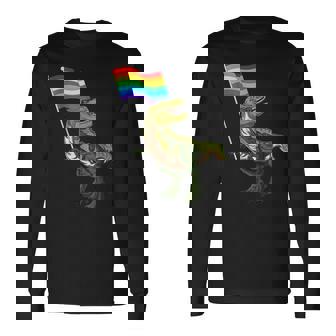 Dinosaur Gay Lesbian Lgbt Pride Month Transgender Long Sleeve T-Shirt - Monsterry