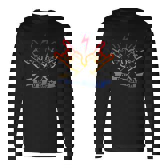 Diseño De Rollo De Rock De Los Años 80 Desteñido Para Regalo De La Banda Rockers De Los Ochenta Manga Larga Camiseta de manga larga - Regaloses