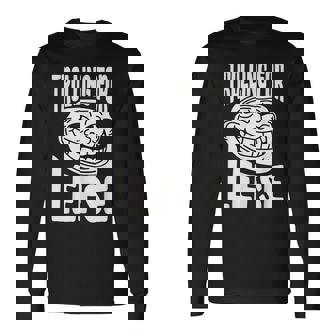 Divertido Atuendo Para Hacer Lefse Troll Face Camiseta de manga larga - Regaloses