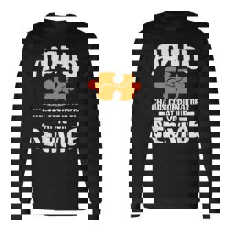 Divertido Tdah Humor Diciendo Puzzle Pieza Conciencia Tdah Camiseta de manga larga - Regaloses