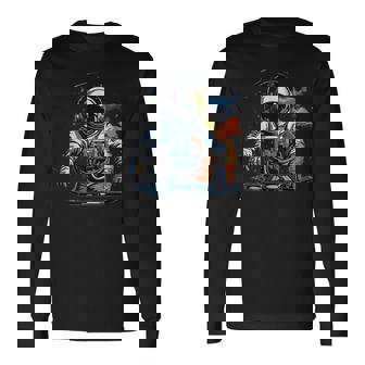 Dj Astronaute Dans L'espace T-shirt à manches longues - Cadeauxyz