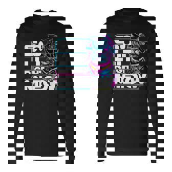 DJ Cat So Lit Right Meow EDM Techno Rave Party Festival 2025 Long Sleeve T-Shirt | Mazezy