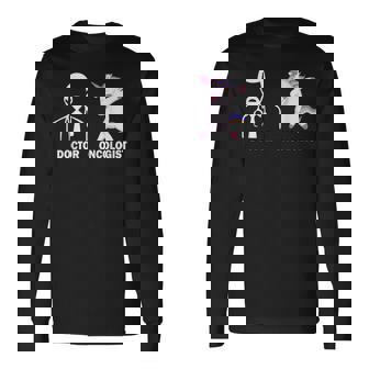 Docteur Oncologue Oncologist Licorne Dabbing T-shirt à manches longues - Cadeauxyz