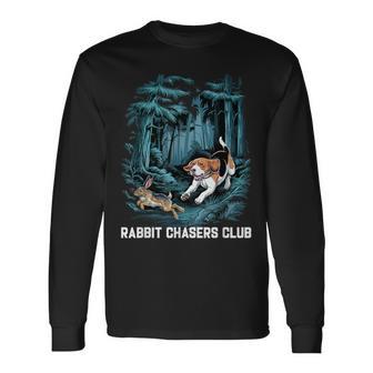 Dog Hunting Rabbit Chaser Beagle Hunter Women Long Sleeve T-Shirt - Monsterry