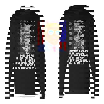 Donald Trump Presidente Bienvenido De Nuevo A Casa Usa America Camiseta de manga larga - Regaloses