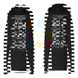 Don't Ghost Your Feelings Mental Health Awareness Halloween Long Sleeve T-Shirt | Mazezy