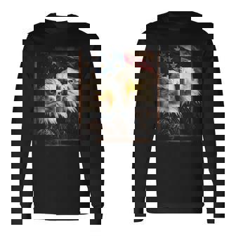 Drapeau Américain Usa Aigle Patriotique Usa T-shirt à manches longues - Cadeauxyz