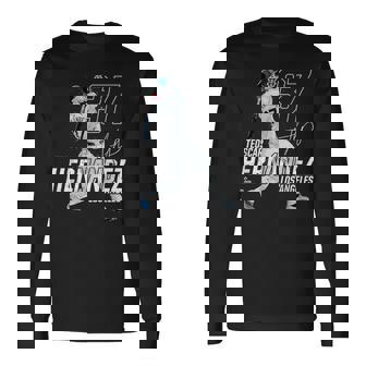 Dynamic Pose Teoscar Hernandez Los Angeles Baseball Mlbpa Long Sleeve T-Shirt | Seseable CA