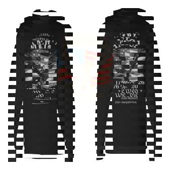 Eagle And Flag 250 Years We The People 1776 250Th Birthday Long Sleeve T-Shirt - Thegiftio