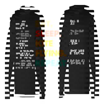 Eat Sleep Kite-Flying Repeat Kite-Flying Lover Long Sleeve T-Shirt | Mazezy