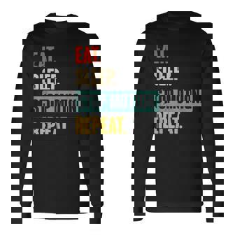 Eat Sleep Stop Motion Repeat Film Technology Long Sleeve T-Shirt - Thegiftio