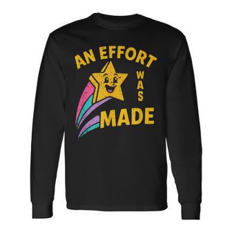 An Effort Was Made All Seeing Eye Vintage Humor Long Sleeve T-Shirt - Thegiftio UK