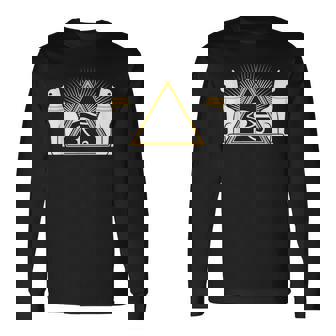 Égypte Chat Oeil D'horus Pharaon Cairephinx Ankh Ethnique T-shirt à manches longues - Cadeauxyz