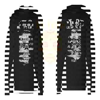 El Jefeugarkull Dia De Los Muertos El Jefe T-shirt à manches longues - Cadeauxyz