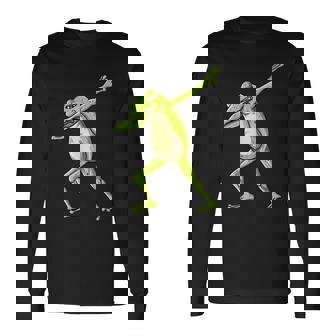 Elapo Divertido Hace Dabbing Happy Dab Dancing Frog Camiseta de manga larga - Regaloses