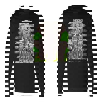 Elephant Family Africa Safari Zoo Keeper Elephant Long Sleeve T-Shirt | Mazezy