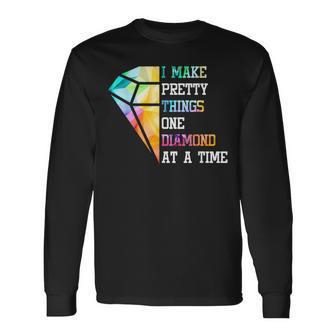 Embroidery Craft Hobby Diamond Painter Diamond Painting Long Sleeve T-Shirt - Thegiftio UK