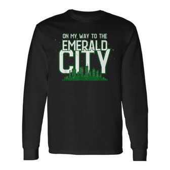 On My Way To The Emerald-City Graphic Wiz Casual Long Sleeve T-Shirt - Thegiftio UK