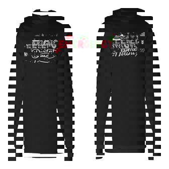 Emergency Department Christmas Santa Er Long Sleeve T-Shirt | Seseable FR