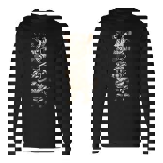 Enojado Fresco Cebra Divertido Animales De Dibujos Animados Con Camiseta de manga larga - Regaloses