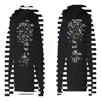 Epilepsy Awareness Month Hope Purple Ribbon Epilepsy Warrior Long Sleeve T-Shirt | Seseable CA