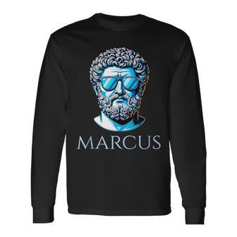 Estoico Estoicismo Marco Aurelio Filosofía Gráfico In Mangas Camiseta de manga larga - Regaloses
