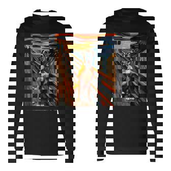 Expressionist Artsy Boxer Dog Artistic Boxer Long Sleeve T-Shirt | Mazezy