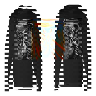 Expressionist Scream Shirt For Rabbit Lovers Bunny Rabbit Long Sleeve T-Shirt | Mazezy