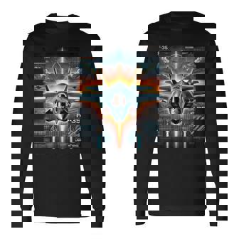 F-35 ライトニングii 戦闘機 長袖Tシャツ - Kawaiitshirt