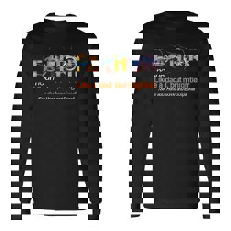 Fa-Thor Like Dad Just Way Mightier Hero Fathers Day Long Sleeve T-Shirt | Seseable CA