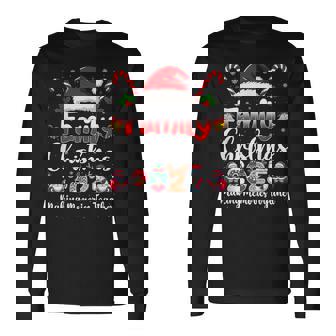 Family Crew Christmas Squad 2025 Xmas Matching Pajamas Long Sleeve T-Shirt - Thegiftio