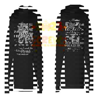 Family Thanksgiving 2025 Thanksgiving Crew Turkey Matching Long Sleeve T-Shirt - Monsterry